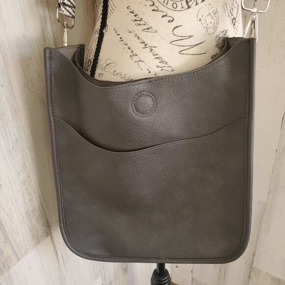 NWOT BAGS by PINAFORE VEGAN LEATHER CROSSBODY with GUITAR STRAP - Picture 9 of 11